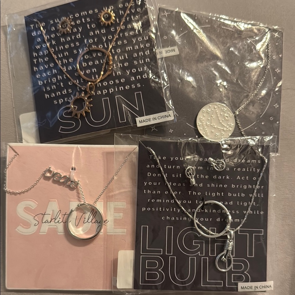 Silver and Gold Sun Jewelry Sets